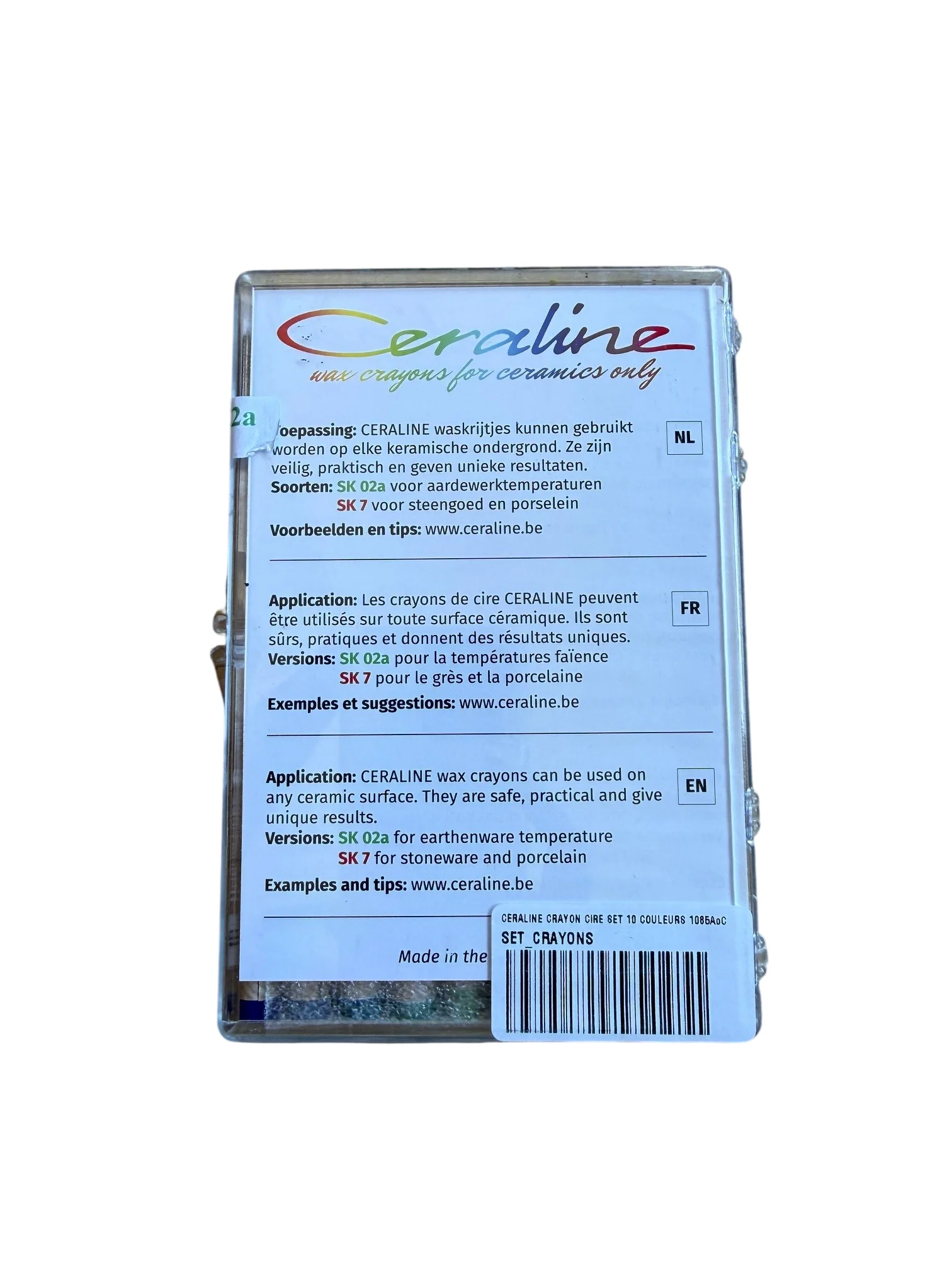 CERALINE CRAYON CIRE SET 10 COULEURS 1085°C - Image 3