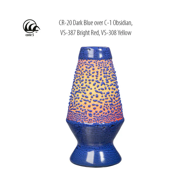 Émail grès à effets Amaco - CR20 Dark Blue - 472ml - Image 5