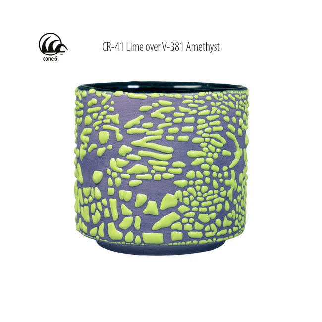 Émail grès à effets Amaco - CR41 Lime - 472ml - Image 4