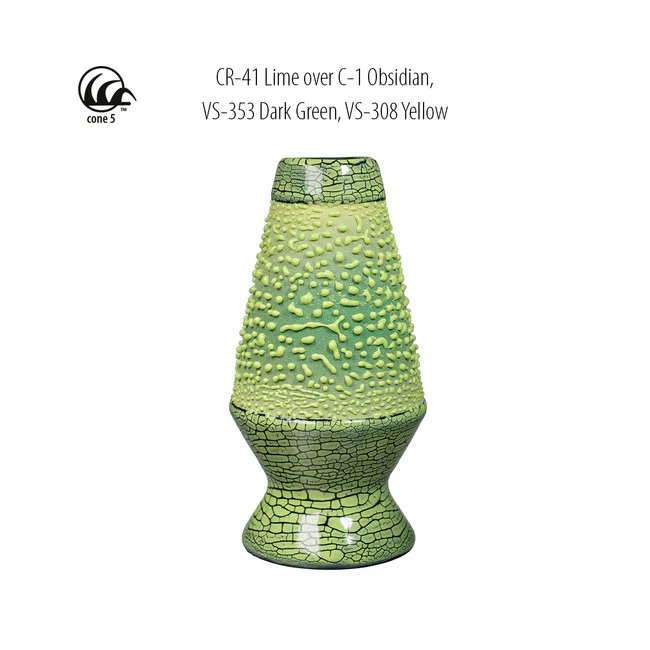 Émail grès à effets Amaco - CR41 Lime - 472ml - Image 6