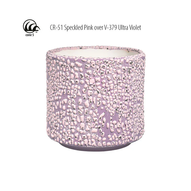 Émail grès à effets Amaco - CR51 Speckeld Pink - 472ml - Image 3