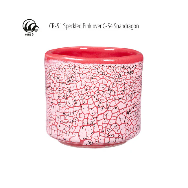 Émail grès à effets Amaco - CR51 Speckeld Pink - 472ml - Image 5