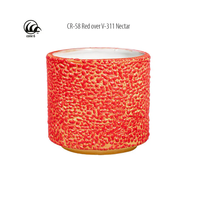Émail grès à effets Amaco - CR58 Red - 472ml - Image 3