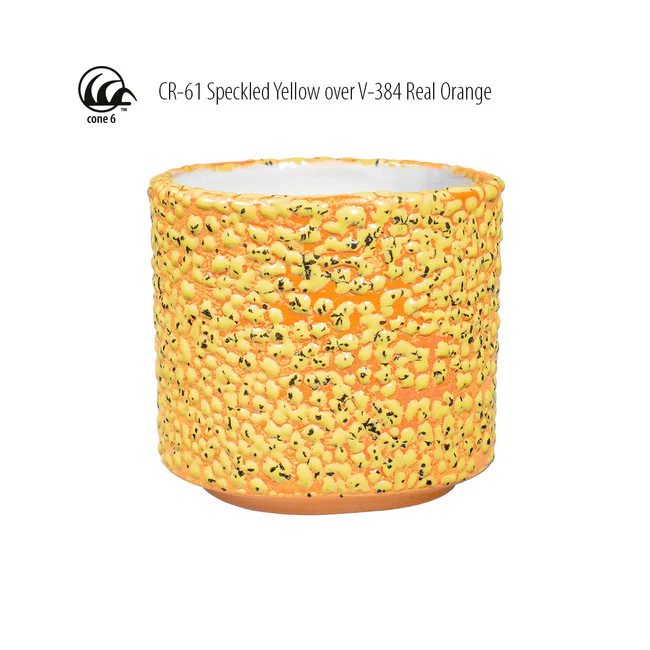 Émail grès à effets Amaco - CR61 Speckled Yellow - 472ml - Image 3