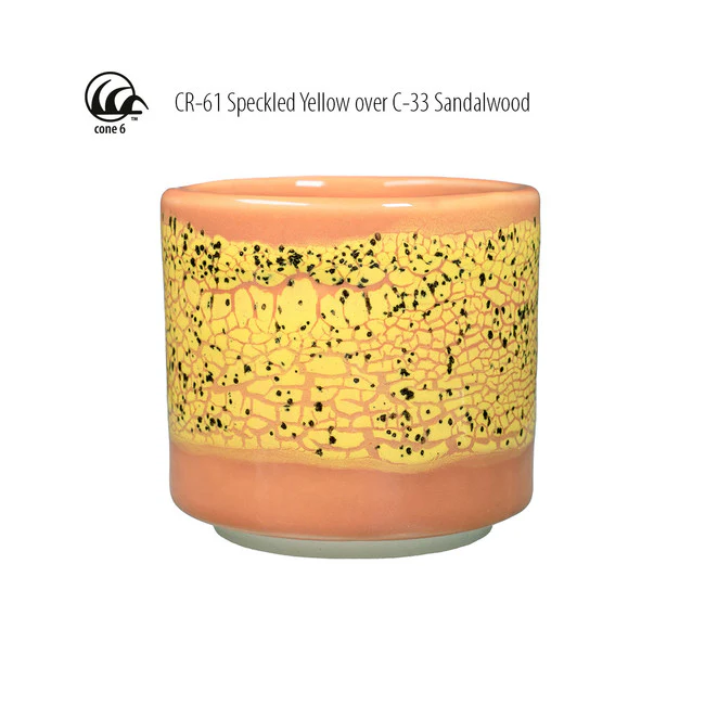 Émail grès à effets Amaco - CR61 Speckled Yellow - 472ml - Image 4