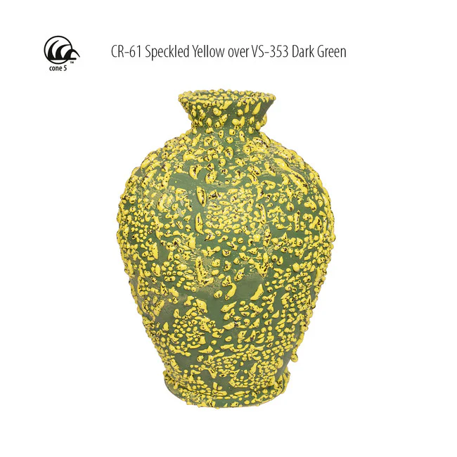 Émail grès à effets Amaco - CR61 Speckled Yellow - 472ml - Image 5