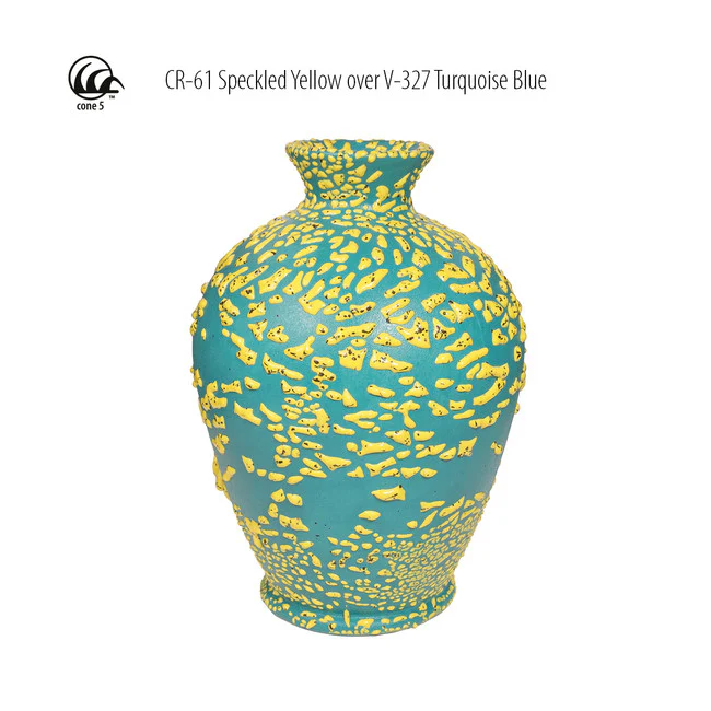 Émail grès à effets Amaco - CR61 Speckled Yellow - 472ml - Image 6