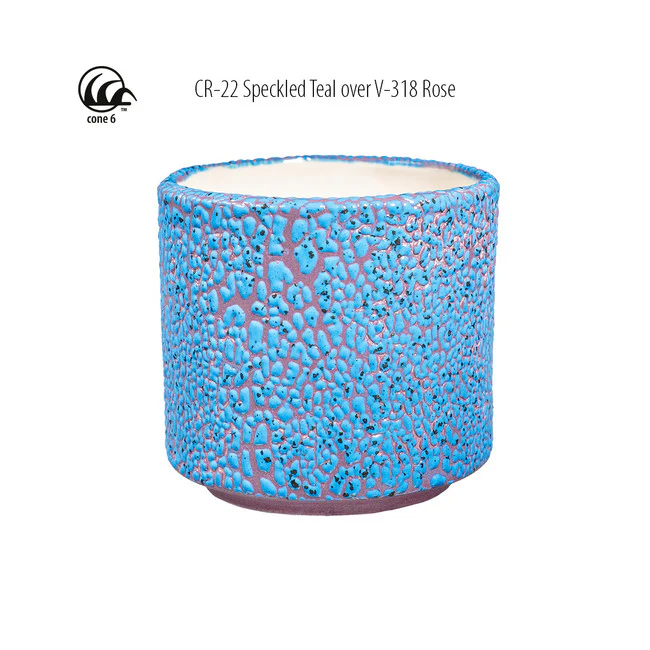 Émail grès à effets Amaco - CR22 Speckled Teal - 472ml - Image 3
