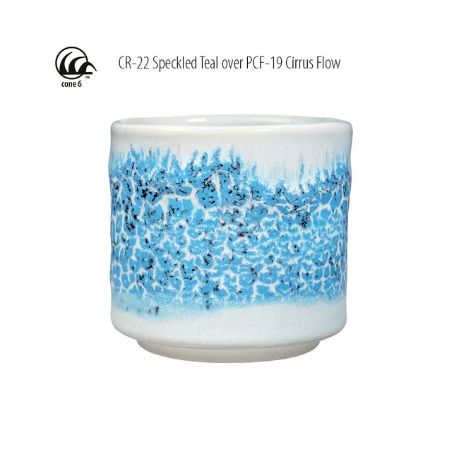 Émail grès à effets Amaco - CR22 Speckled Teal - 472ml - Image 4