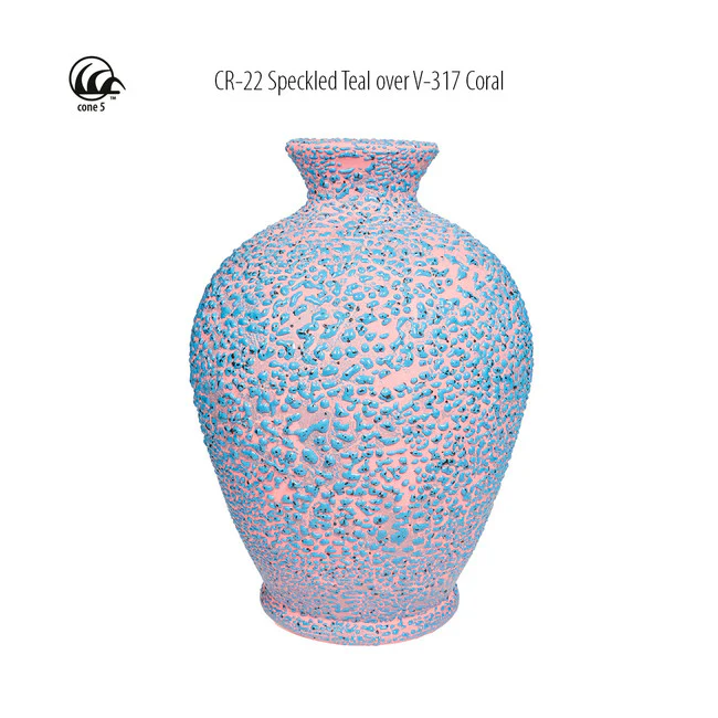 Émail grès à effets Amaco - CR22 Speckled Teal - 472ml - Image 5