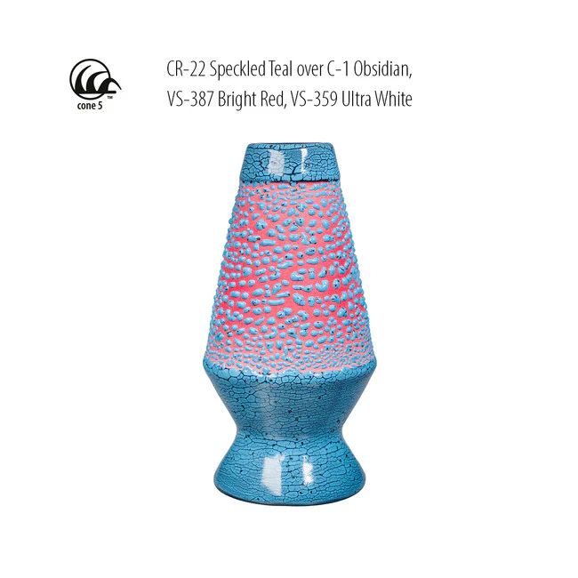 Émail grès à effets Amaco - CR22 Speckled Teal - 472ml - Image 6