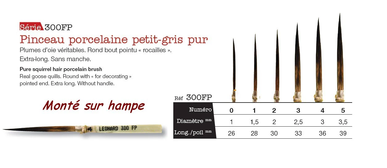 PINCEAU 300FP Trainard Long-Petit gris pur - Image 2