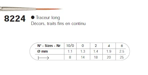 PINCEAU 8224 Traceur long KAERELL - Image 3