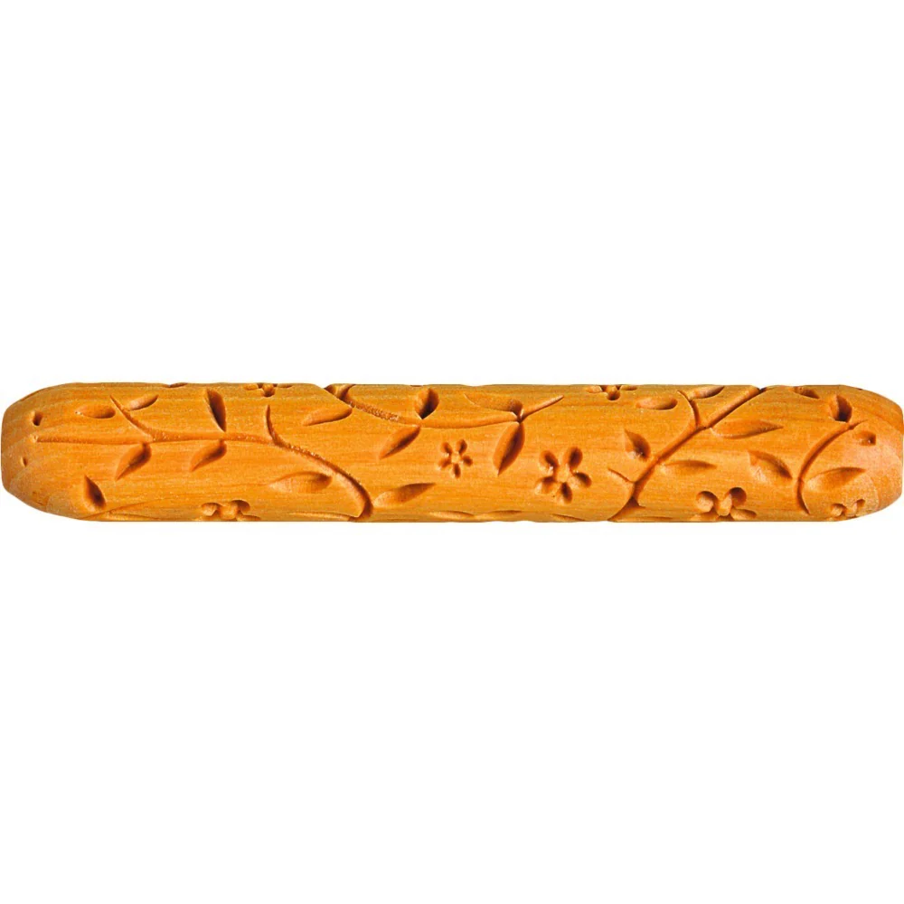 Rouleau bois 10cm - FLEURS - 42 - MKM POTTERY TOOLS - Image 2