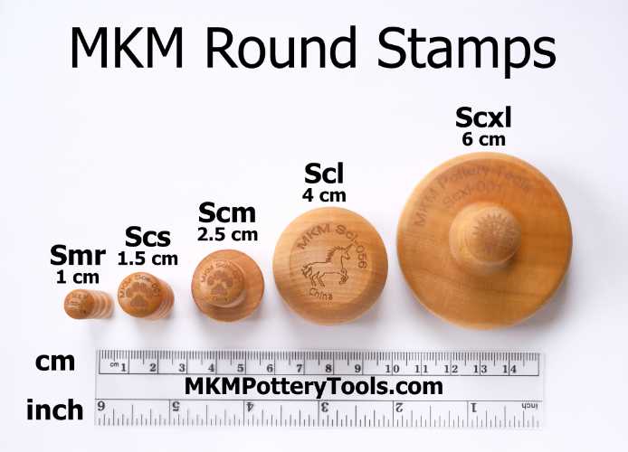 Tampon bois rond 2,5cm l=5cm Nr.263 2,5cm l=5cm - N° 263 - MKM POTTERY TOOLS - Image 3