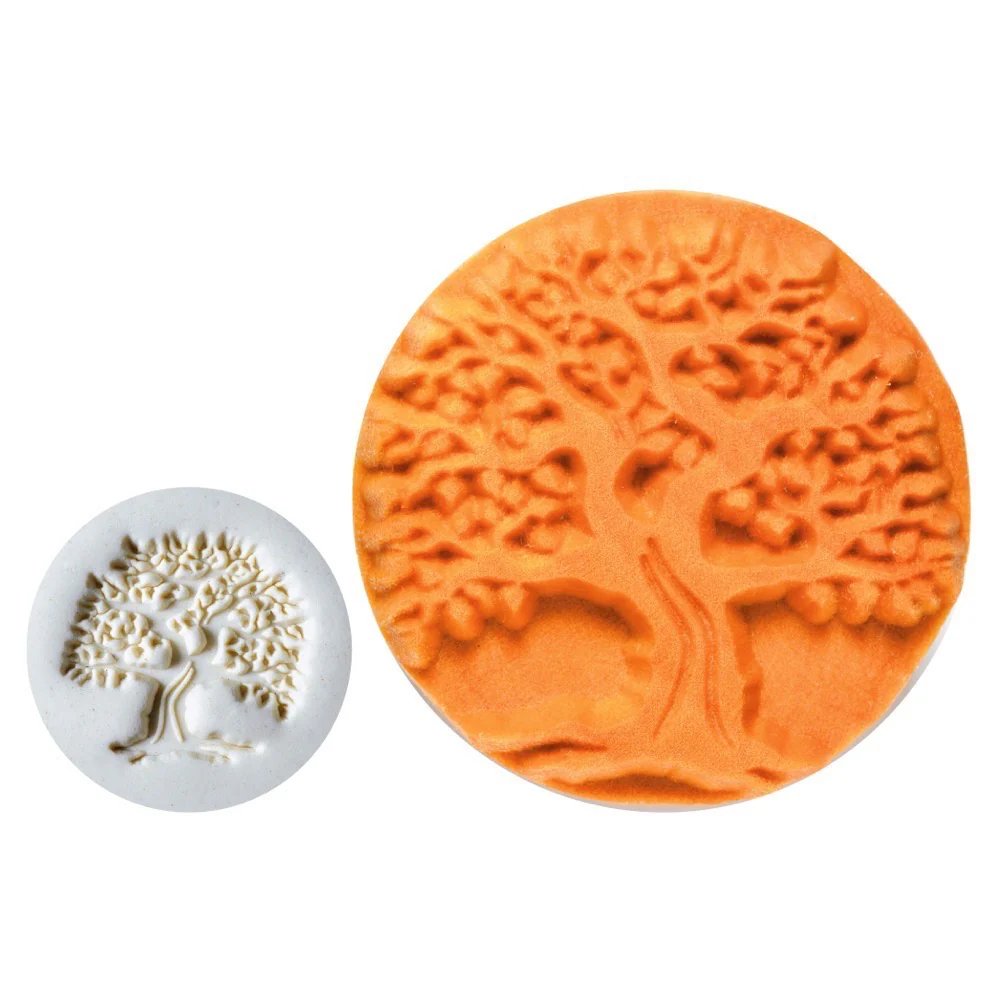 Tampon décoratif ARBRE bois rond ø 4 cm - MKM POTTERY TOOLS
