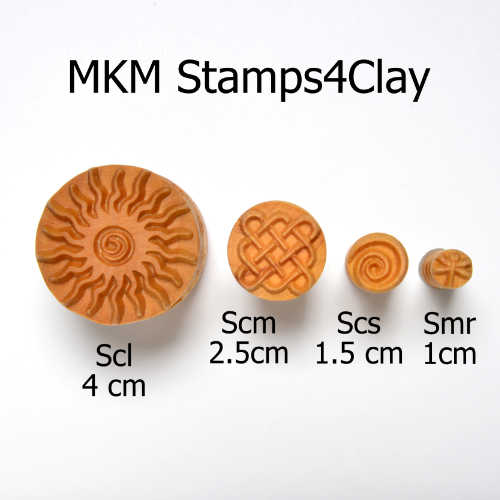 Tampon décoratif ROSE bois rond ø 4 cm - MKM POTTERY TOOLS - Image 3