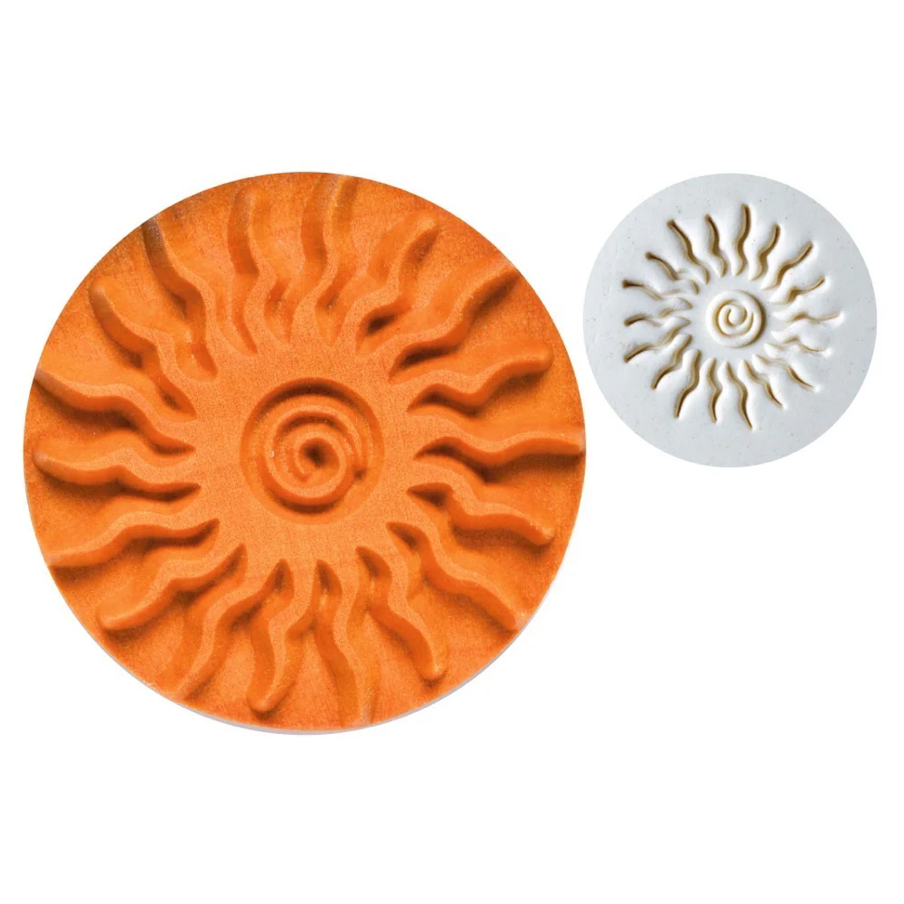 Tampon décoratif SOLEIL bois rond ø 4 cm - MKM POTTERY TOOLS