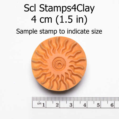 Tampon décoratif VELO bois rond ø 4 cm - MKM POTTERY TOOLS - Image 2